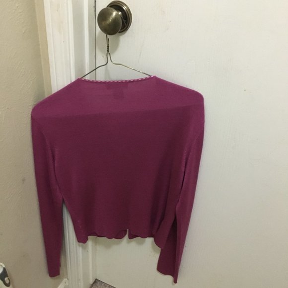 Raspbery cardigan sweater - Picture 3 of 4